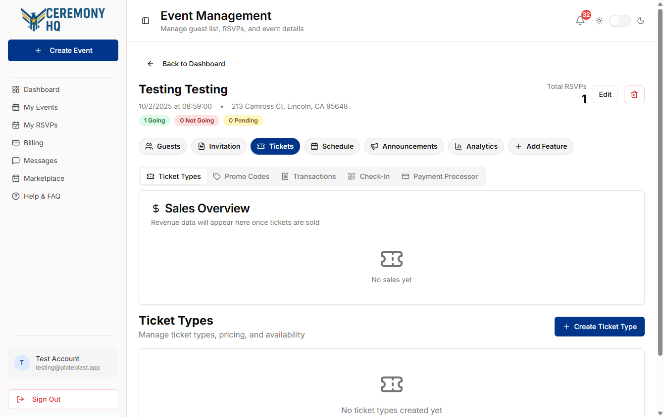 Ticketing step 2